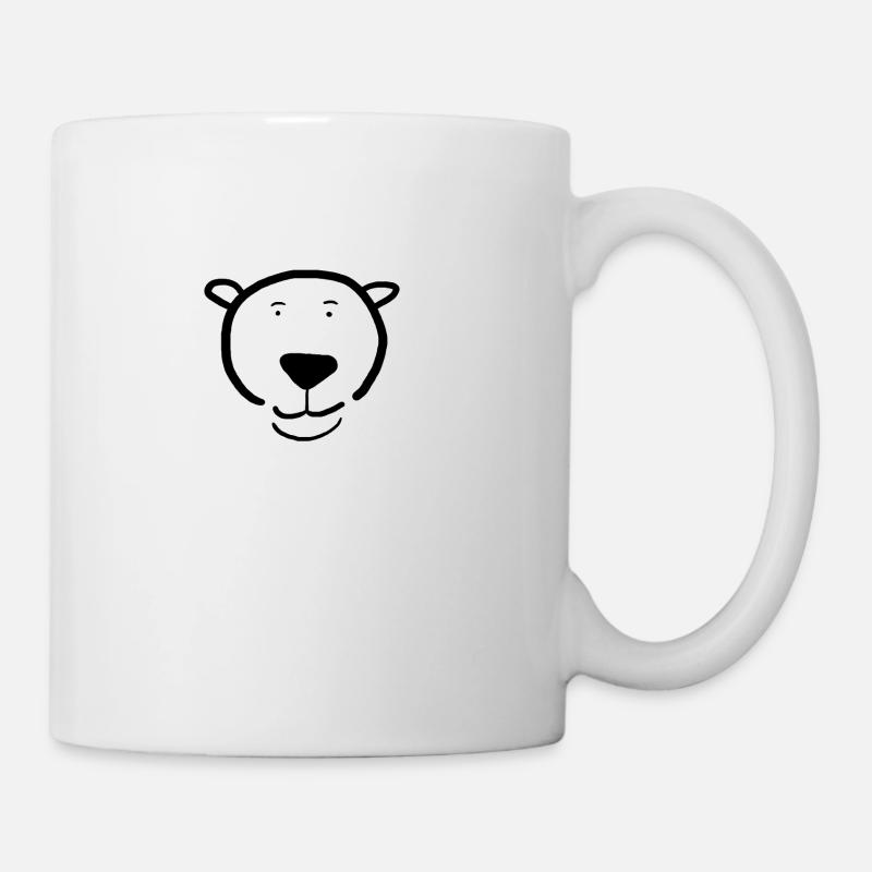 Bär, Zeichnung, schlicht, simpel, einfach, schön - Tasse - Weiß