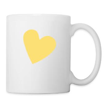 Yellow heart - Mug - white - Right