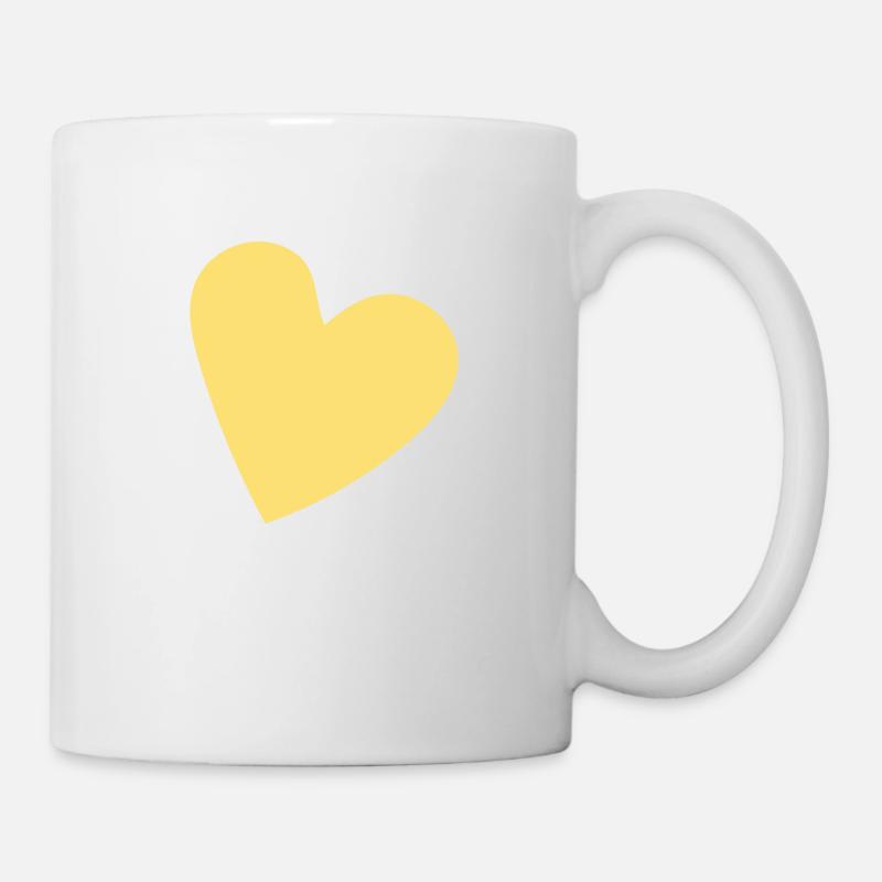 Yellow heart - Mug - white