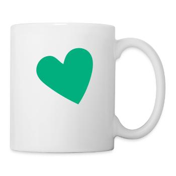 Coeur vert - Mug blanc - blanc - Droite