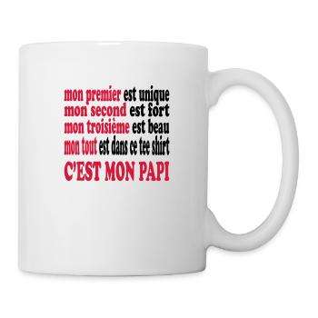 Mon papi est beau - Mug - white - Right