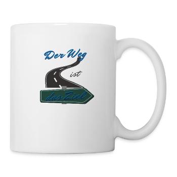 The path is the destination hiking (gift idea) - Mug - white - Right
