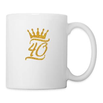 40 couronne 40e anniversaire - Mug blanc - blanc - Droite