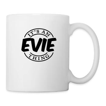 evie its an name thing cool stamp logo - Mug - white - Right