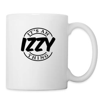 izzy its an name thing cool stamp logo - Mug - white - Right