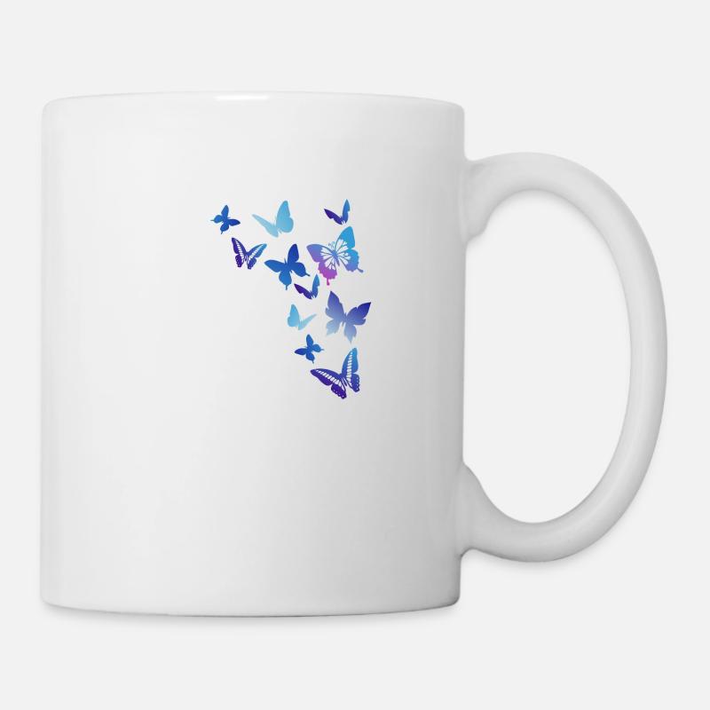 butterflies - Mug - white