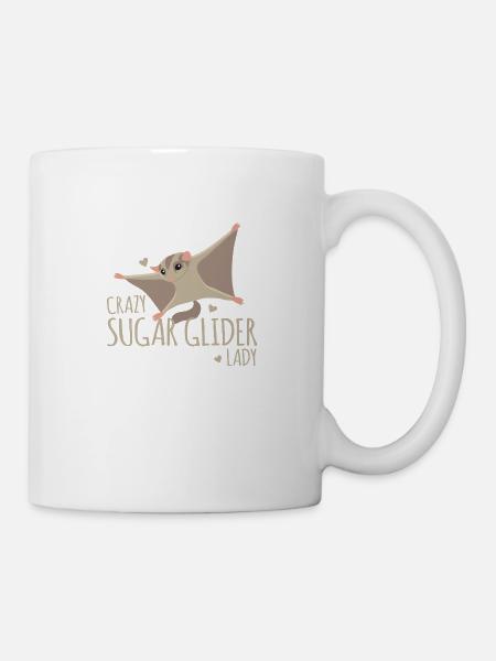 Verrückte Zuckersegelflugdame! - Tasse - Weiß