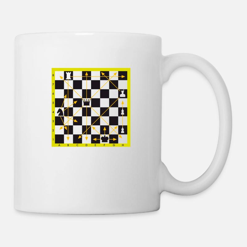 Schachbrett - Tasse - Weiß