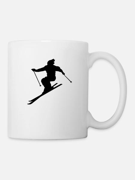 Skifahrer - Tasse - Weiß