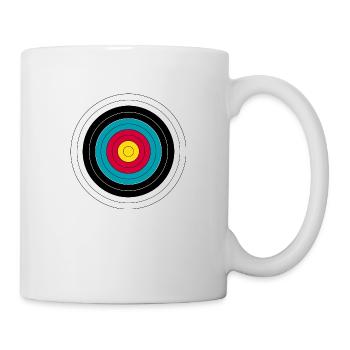 Zielscheibe Bogenschießen - Tasse - Weiß - Rechts