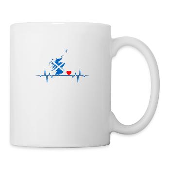 T-shirt d'amour de patriote de coeur de l'Ecosse - Mug blanc - blanc - Droite