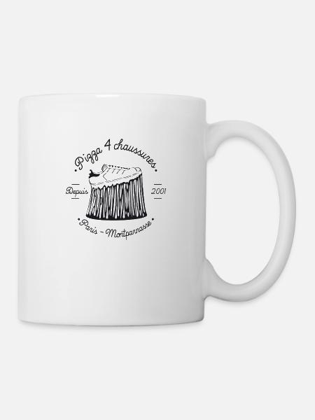 Pizza 4 chaussures - Mug blanc - blanc