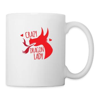 Crazy dragon lady - Mug - white - Right