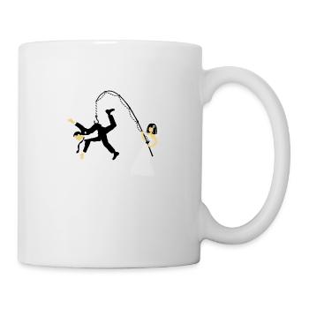 Ehemann Angeln (JGA Junggesellinnenabschied / PNG) - Tasse - Weiß - Rechts