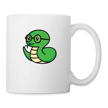 Eyeglass Snake Nose Bike Reptile Comic - Mug - white - Right