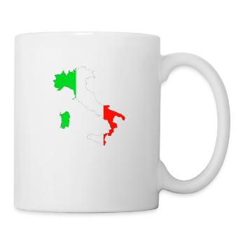 Flag of Italy and Map of Italy - Mug - white - Right