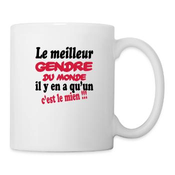 Le meilleur gendre du monde c'est le mien !! - Mug blanc - blanc - Droite