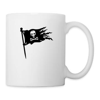pirates drapeau - Mug blanc - blanc - Droite