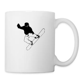 Snowboarding - Snowboarder - Tasse - Weiß - Rechts