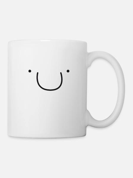 Goofy cute smiling face - Mug - white
