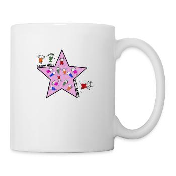 Schulkind Stern rosa Schulanfang abc - Mug blanc - blanc - Droite