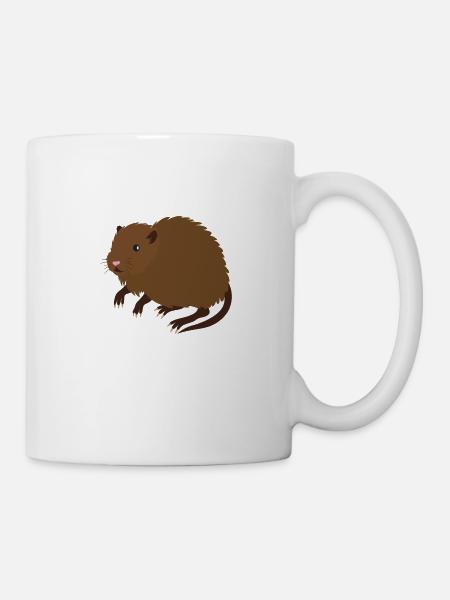 muskrat in brown - Mug - white