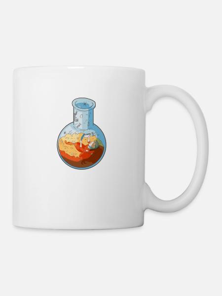 Biologie Vial Woman Reading Book Féminisme Science - Mug blanc - blanc
