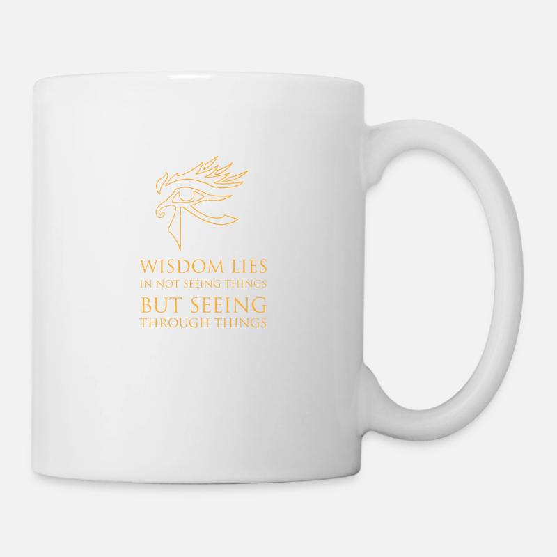 Alchimie disant sagesse Voir Egypte Horus - Mug blanc - blanc