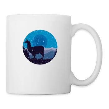 Llama in the moonlight - Mug - white - Right