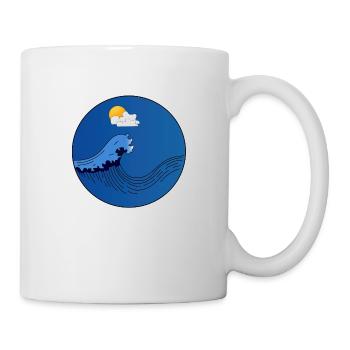 Welle - Tasse - Weiß - Rechts