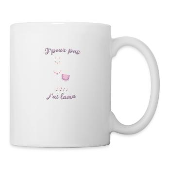 Je peux pas j'ai lama - Mug blanc - blanc - Droite