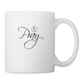 pray flower Blume - Tasse - Weiß - Rechts