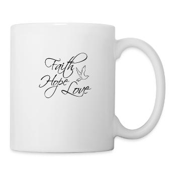 foi espère amour colombe - Mug blanc - blanc - Droite