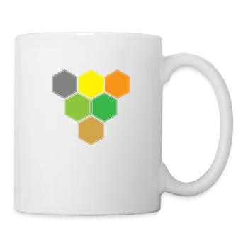 Hexagons gegen Sieg - Tasse - Weiß - Rechts