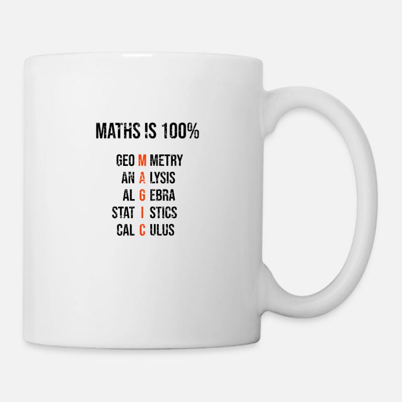 Les maths sont 100% magiques - Mug blanc - blanc