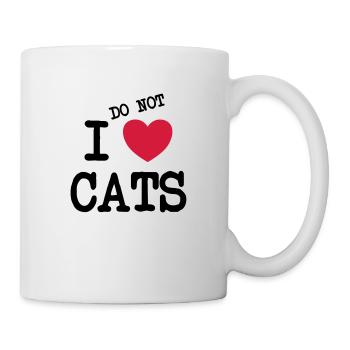 Je n'aime pas les chats je déteste les chats - Mug blanc - blanc - Droite