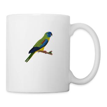jz.birds Sittich Vogel Design - Tasse - Weiß - Rechts