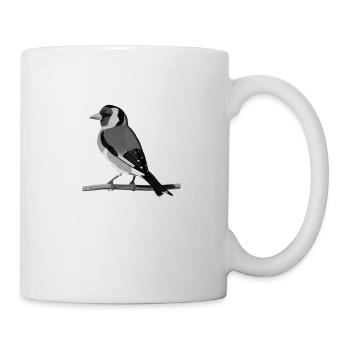 jz.birds Stieglitz Vogel Design Illustration - Tasse - Weiß - Rechts