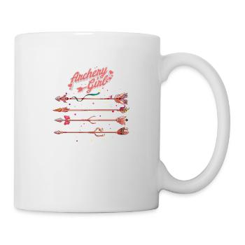 Archery Archery Girl Arrow Feather Sport Arrow - Mug - white - Right