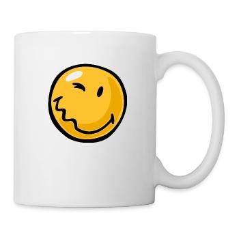 Smiley stung - Tasse - Weiß - Rechts
