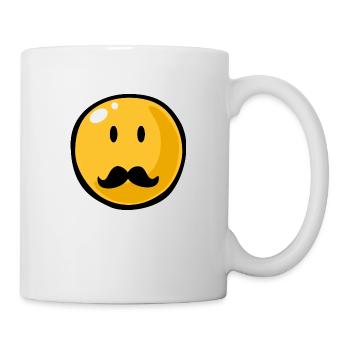 Smiley Mustache - Mug blanc - blanc - Droite