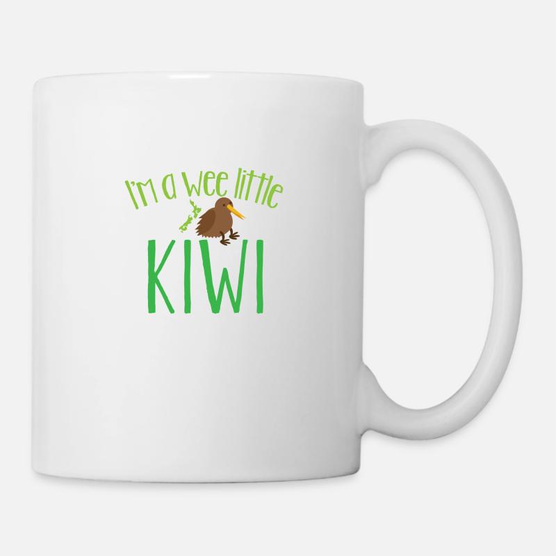 Petit kiwi avec la Nouvelle-Zélande - Mug blanc - blanc