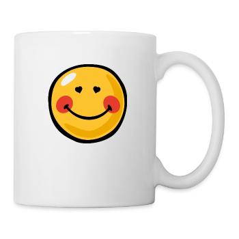 Smiley in love - Mug blanc - blanc - Droite