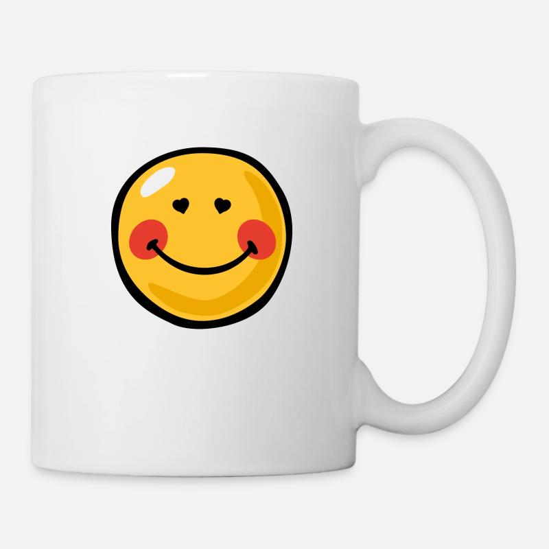 Smiley in love - Tasse - Weiß