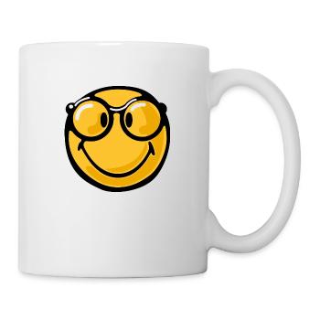 Smiley nerdy - Mug blanc - blanc - Droite
