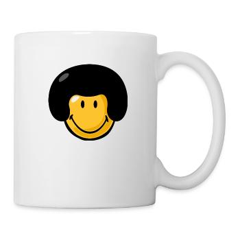 Smiley afro - Mug blanc - blanc - Droite