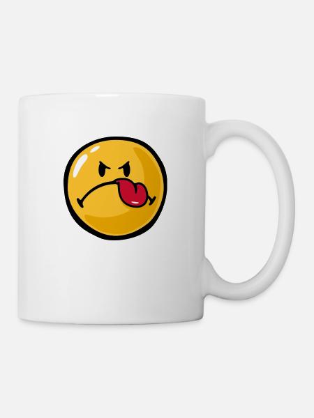 Smiley anger detest - Mug blanc - blanc