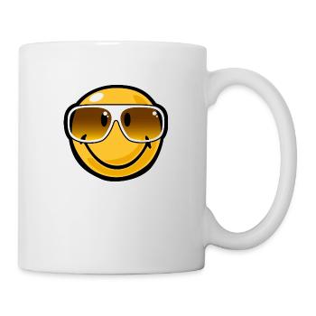Smiley cool - Mug blanc - blanc - Droite