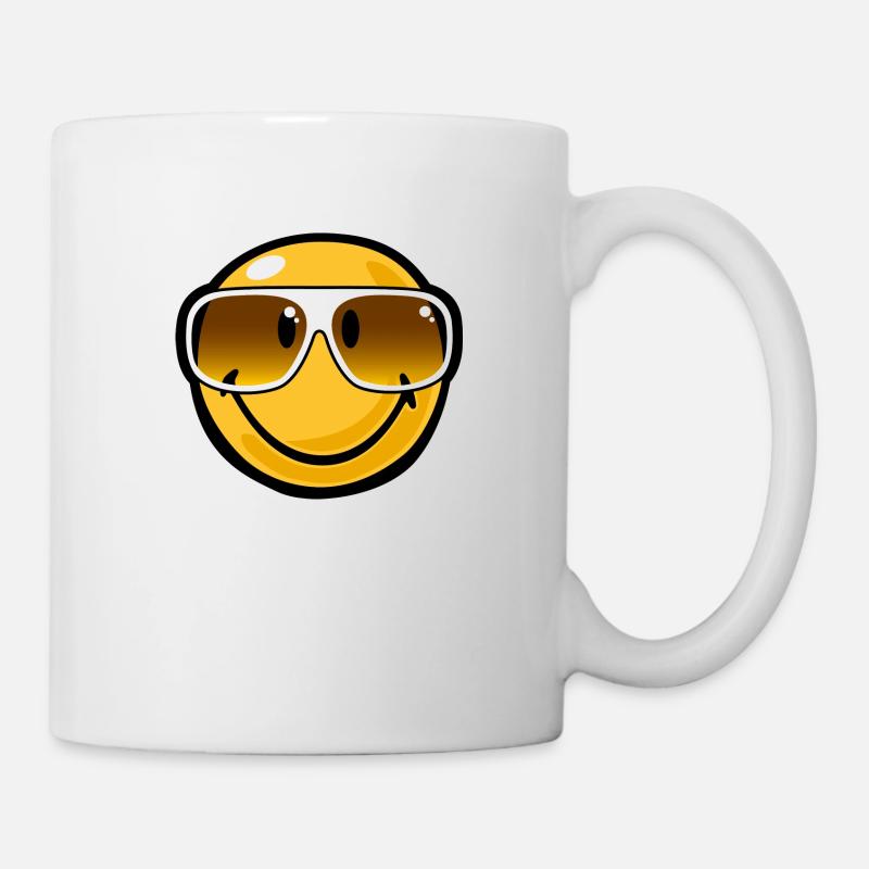 Smiley cool - Kop/krus - hvid