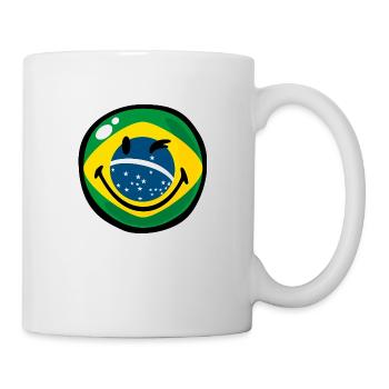 Smiley Brazil - Mug blanc - blanc - Droite